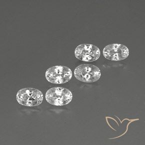 Gemme di Zircone Bianco naturale da 5.09 ct, Ovale, VVS-VS