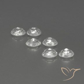 Gemme di Zircone Bianco naturale da 5.09 ct, Ovale, VVS-VS