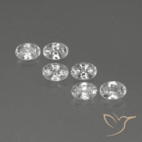 4.74ctw Naturale Bianco Zircone, Ovale, VVS-VS
