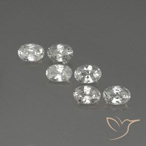 4.54ctw Naturale Bianco Zircone, Ovale, VVS-VS