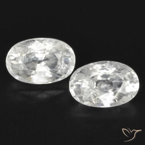 1.67ctw Naturale Bianco Zircone, Ovale, VVS-VS