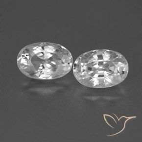 1.76ctw Naturale Bianco Zircone, Ovale, VVS-VS