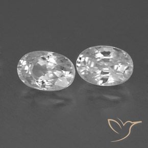 Gemme di Zircone Bianco naturale da 1.76 ct, Ovale, VVS-VS
