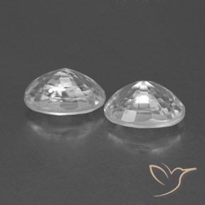 Gemme di Zircone Bianco naturale da 1.76 ct, Ovale, VVS-VS