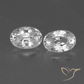 1.70ctw Naturale Bianco Zircone, Ovale, VVS