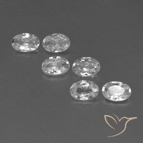 3.92ctw Naturale Bianco Zircone, Ovale, VVS-VS