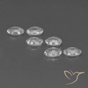 Gemme di Zircone Bianco naturale da 3.92 ct, Ovale, VVS-VS