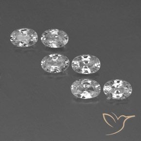 4.55ctw Naturale Bianco Zircone, Ovale, VVS-VS