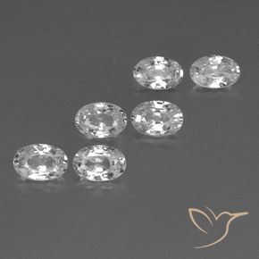 Gemme di Zircone Bianco naturale da 4.32 ct, Ovale, VVS-VS