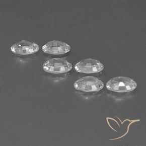 Gemme di Zircone Bianco naturale da 4.32 ct, Ovale, VVS-VS