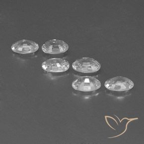 Gemme di Zircone Bianco naturale da 4.39 ct, Ovale, VVS-VS