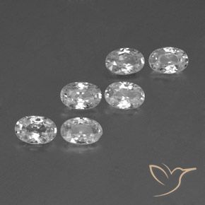 Gemme di Zircone Bianco naturale da 4.03 ct, Ovale, VVS-VS