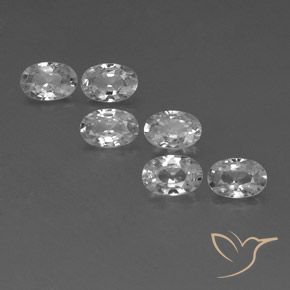 4.07ctw Naturale Bianco Zircone, Ovale, VVS-VS