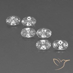 4.46ctw Naturale Bianco Zircone, Ovale, VVS-VS