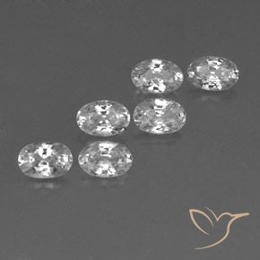 Gemme di Zircone Bianco naturale da 4.46 ct, Ovale, VVS-VS