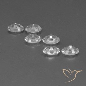 Gemme di Zircone Bianco naturale da 4.46 ct, Ovale, VVS-VS