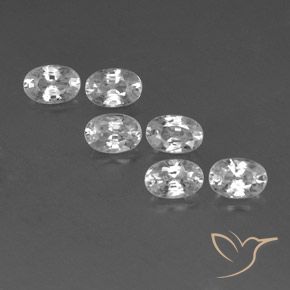 4.64ctw Naturale Bianco Zircone, Ovale, VVS-VS