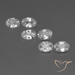 3.90ctw Naturale Bianco Zircone, Ovale, VVS-VS
