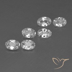 Gemme di Zircone Bianco naturale da 3.90 ct, Ovale, VVS-VS