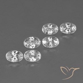 5.32ctw Naturale Bianco Zircone, Ovale, VVS-VS