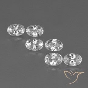 Gemme di Zircone Bianco naturale da 5.32 ct, Ovale, VVS-VS