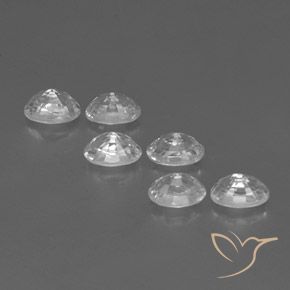 Gemme di Zircone Bianco naturale da 5.32 ct, Ovale, VVS-VS