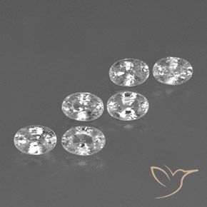 4.68ctw Naturale Bianco Zircone, Ovale, VVS-VS