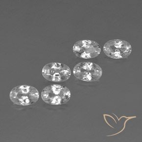 4.55ctw Naturale Bianco Zircone, Ovale, VVS-VS