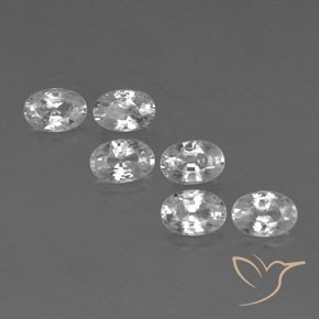 Gemme di Zircone Bianco naturale da 4.55 ct, Ovale, VVS-VS