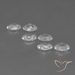 Gemme di Zircone Bianco naturale da 4.18 ct, Ovale, VVS-VS