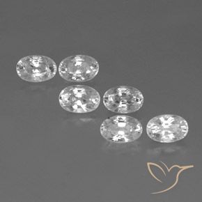 Gemme di Zircone Bianco naturale da 5.35 ct, Ovale, VVS-VS