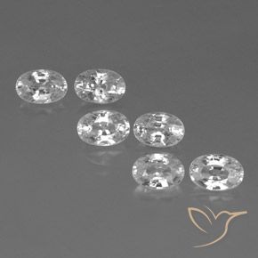 Gemme di Zircone Bianco naturale da 4.63 ct, Ovale, VVS-VS