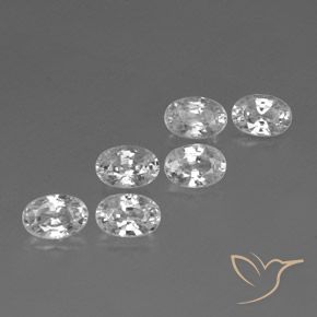 4.61ctw Naturale Bianco Zircone, Ovale, VVS-VS