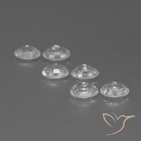 Gemme di Zircone Bianco naturale da 4.61 ct, Ovale, VVS-VS