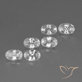Gemme di Zircone Bianco naturale da 5.14 ct, Ovale, VVS-VS