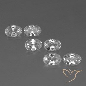 Gemme di Zircone Bianco naturale da 4.77 ct, Ovale, VVS-VS