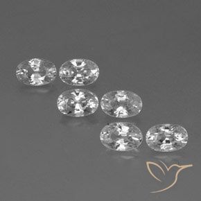 5.01ctw Naturale Bianco Zircone, Ovale, VVS-VS