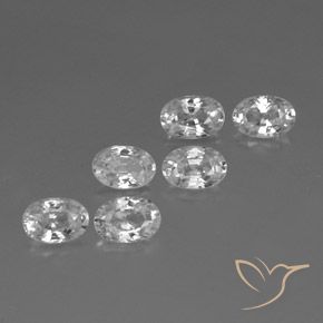 4.45ctw Naturale Bianco Zircone, Ovale, VVS-VS