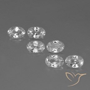 Gemme di Zircone Bianco naturale da 4.45 ct, Ovale, VVS-VS