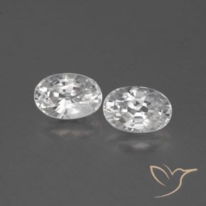 1.63ctw Naturale Bianco Zircone, Ovale, VVS
