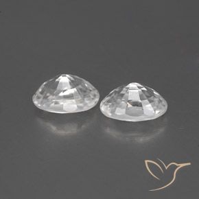 Gemme di Zircone Bianco naturale da 1.63 ct, Ovale, VVS