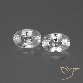 1.69ctw Naturale Bianco Zircone, Ovale, VVS