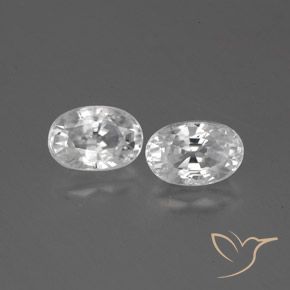 1.70ctw Naturale Bianco Zircone, Ovale, VVS