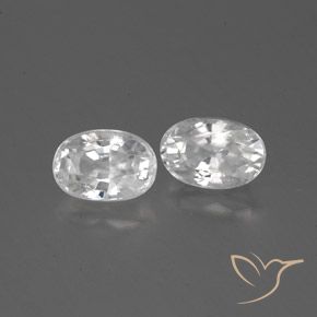 Gemme di Zircone Bianco naturale da 1.70 ct, Ovale, VVS