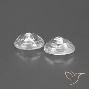 Gemme di Zircone Bianco naturale da 1.70 ct, Ovale, VVS