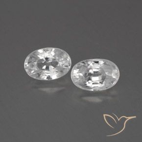 1.80ctw Naturale Bianco Zircone, Ovale, VVS-VS