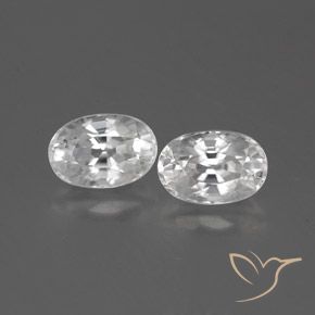 1.82ctw Naturale Bianco Zircone, Ovale, VVS
