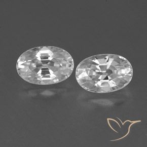 1.67ctw Naturale Bianco Zircone, Ovale, VVS