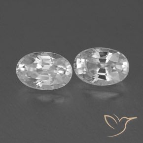 Gemme di Zircone Bianco naturale da 1.67 ct, Ovale, VVS