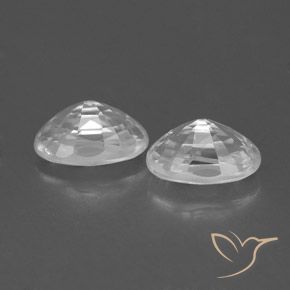 Gemme di Zircone Bianco naturale da 1.67 ct, Ovale, VVS
